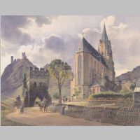 Jakob Alt - Burg Schoenburg und die Liebfrauenkirche in Oberwesel am Rhein - 1842.jpeg
